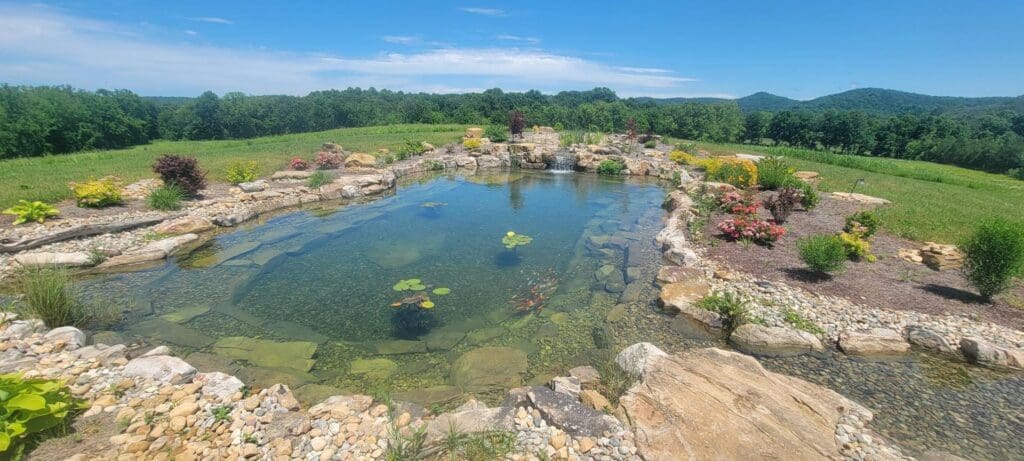 Large recreational swim pond